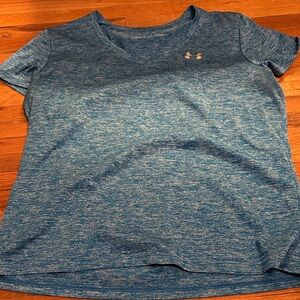 Under Armour Women's Heathered Blue Short Sleeve Tee